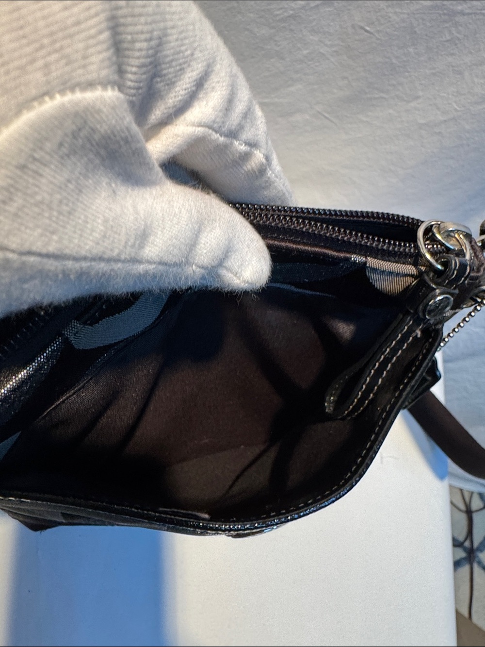Coach Black and Gray Signature Jacquard Crossbody - Picture 11 of 15